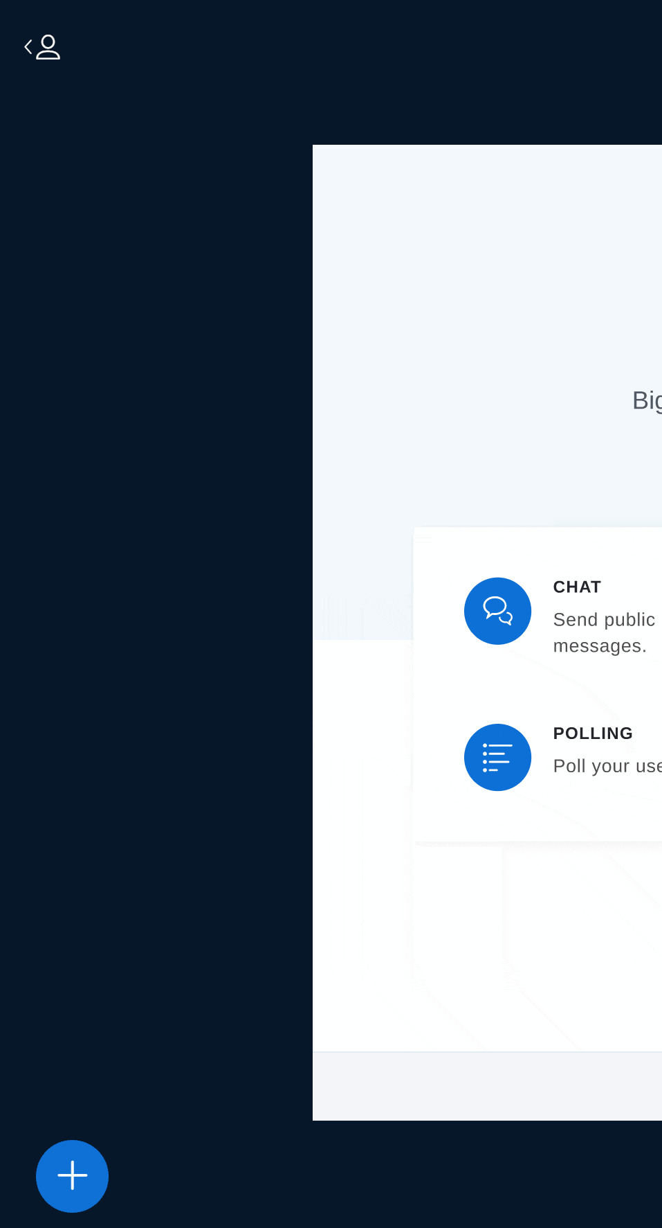 Animation of user opening poll panel and toggle custom input