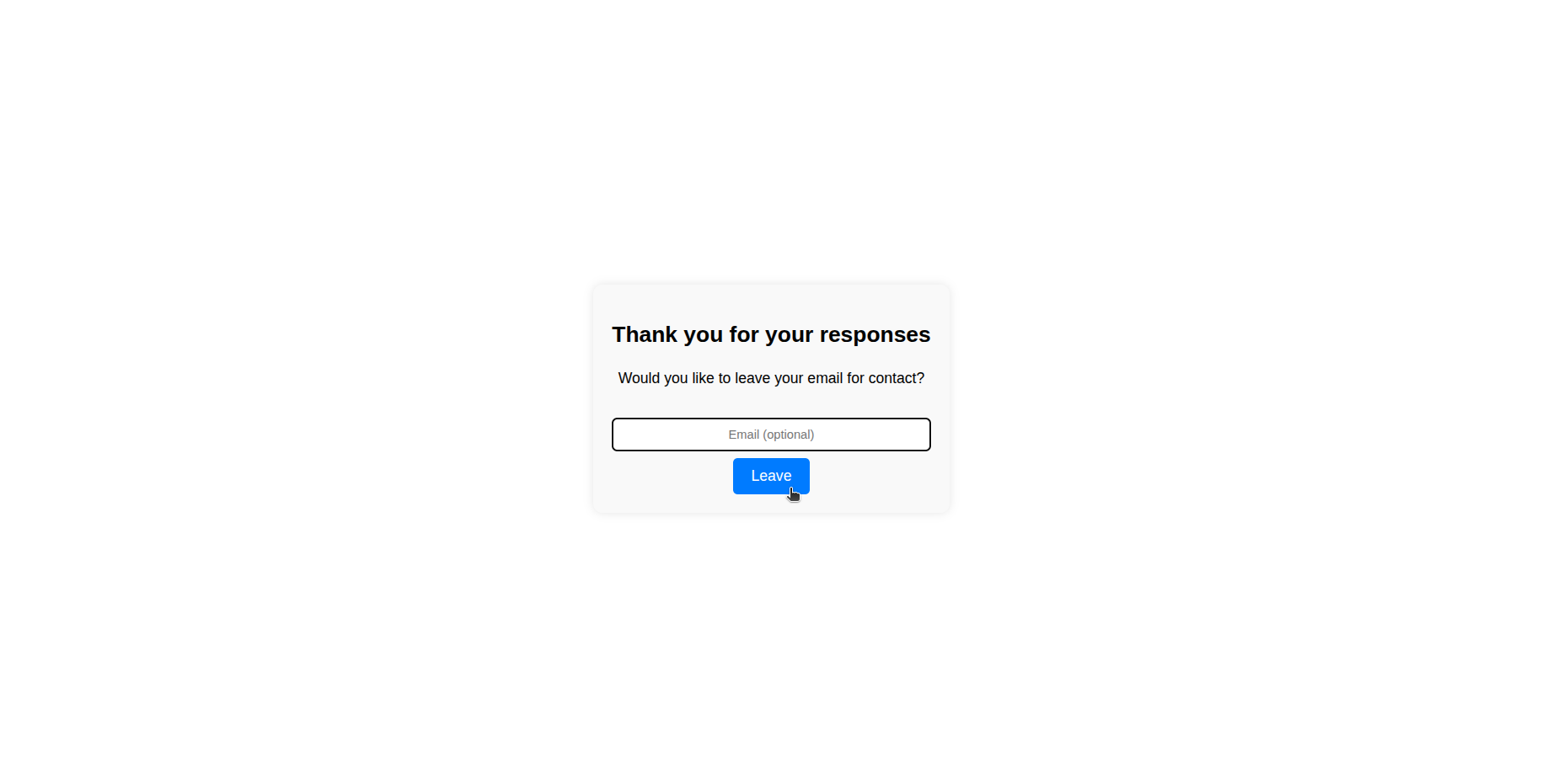 fourth screen of the default custom feedback experience