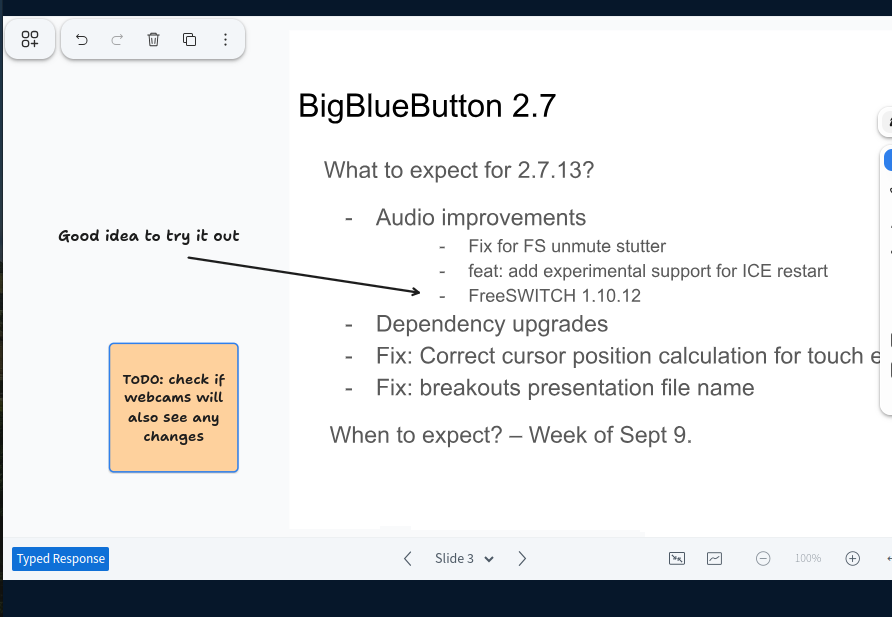 with inifinite whiteboard enabled annotations can be made on the margins and more